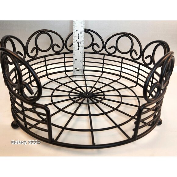 Round Black Metal Paper Plate Holder 11.5 Inch Decorative  Stand for Party Weddi - Picture 6 of 6